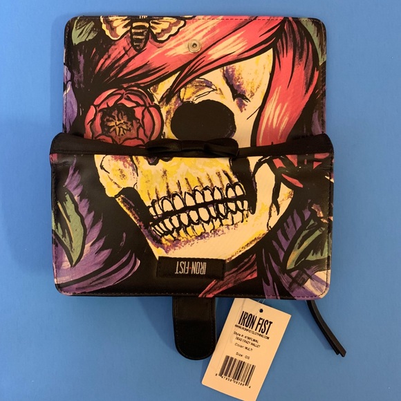 Iron Fist Handbags - NWT IRON FIST skull 💀 (goth) wallet